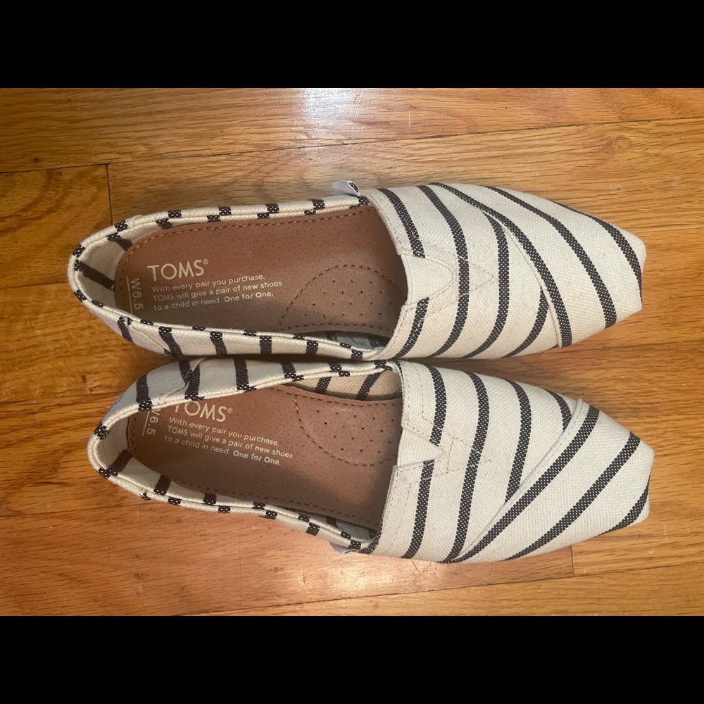 TOMS - Cream/ navy blue Striped